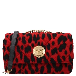 Red Wool Shoulder Bag