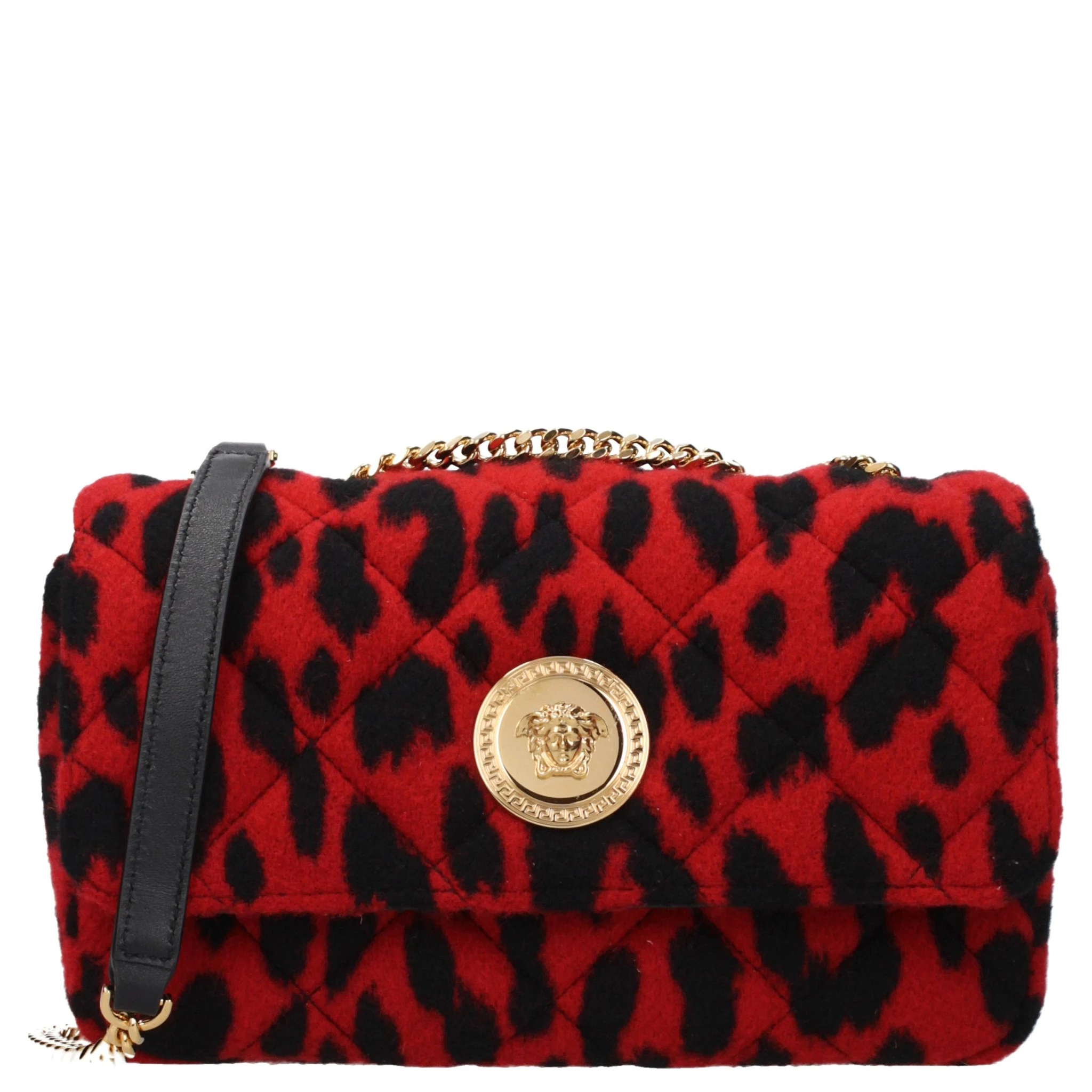Red Wool Shoulder Bag