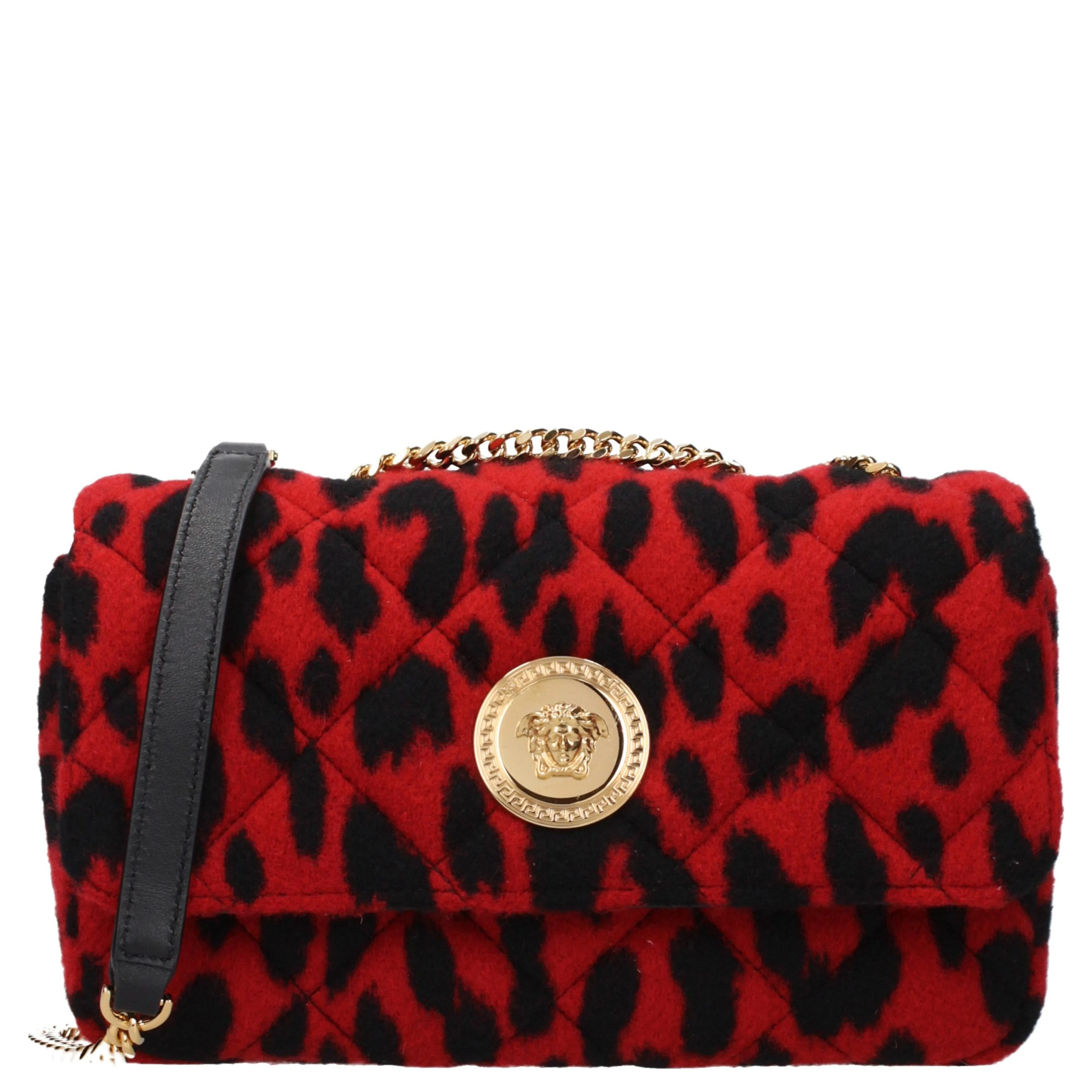 Red Wool Shoulder Bag