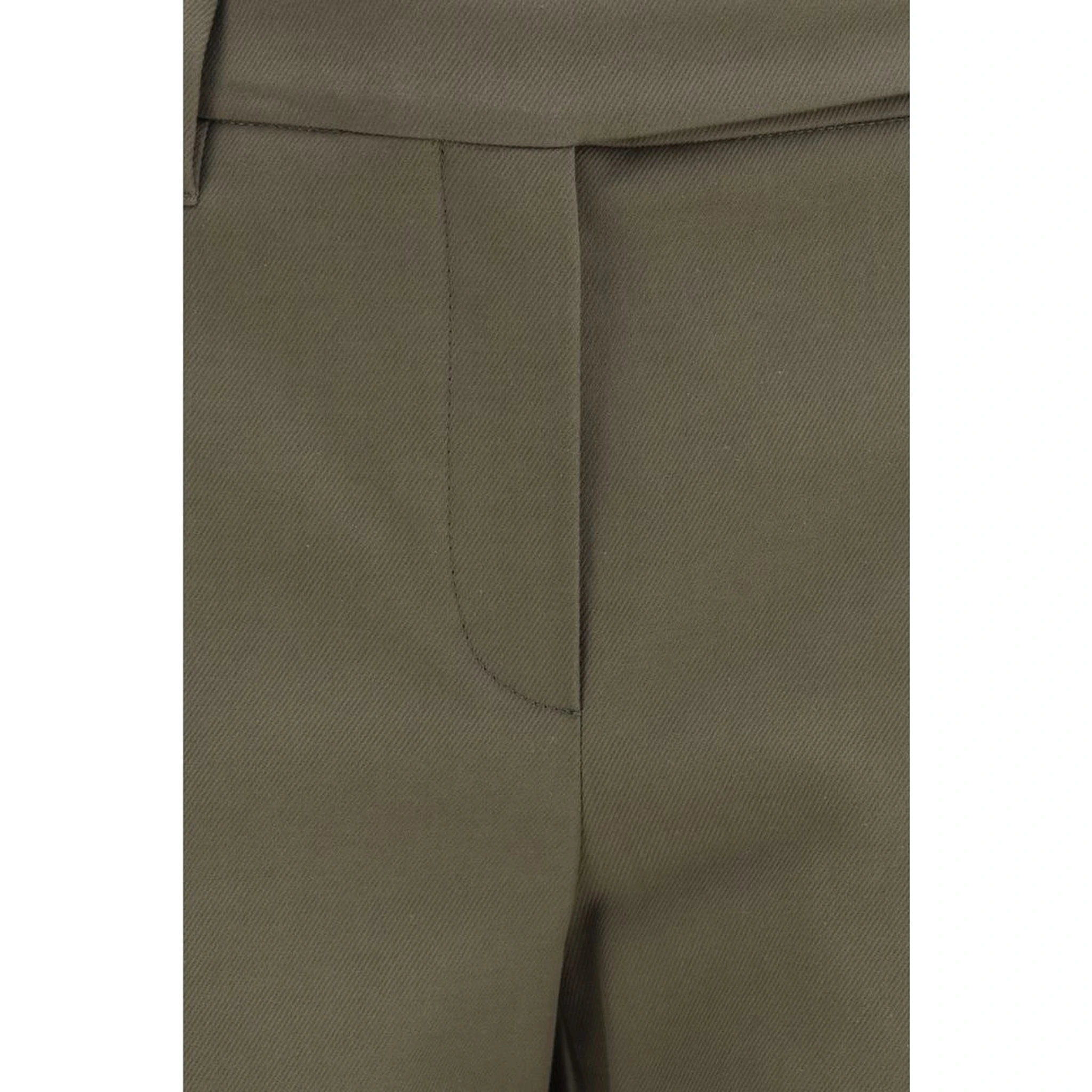 Bicolor Cotton Dress Pants