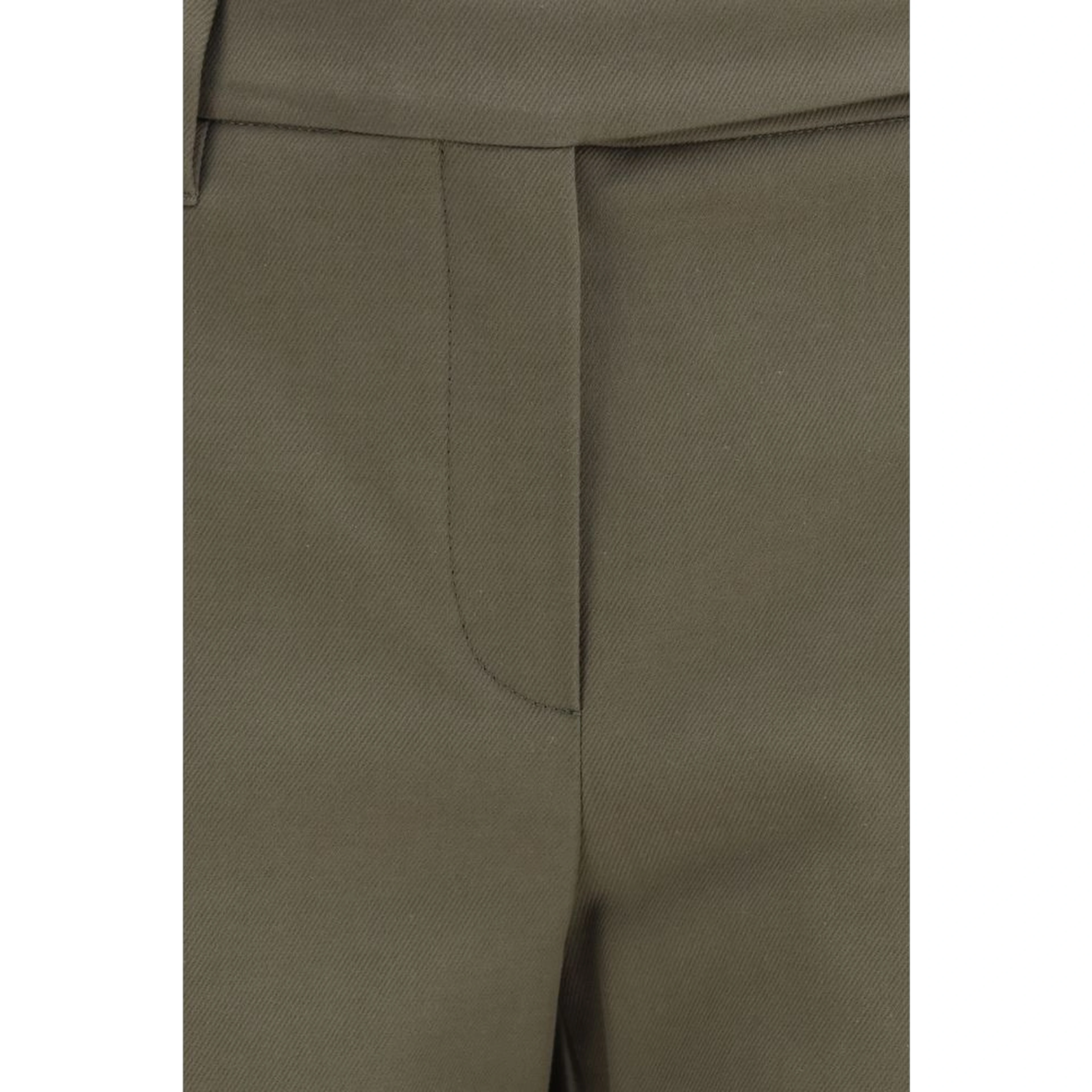 Bicolor Cotton Dress Pants