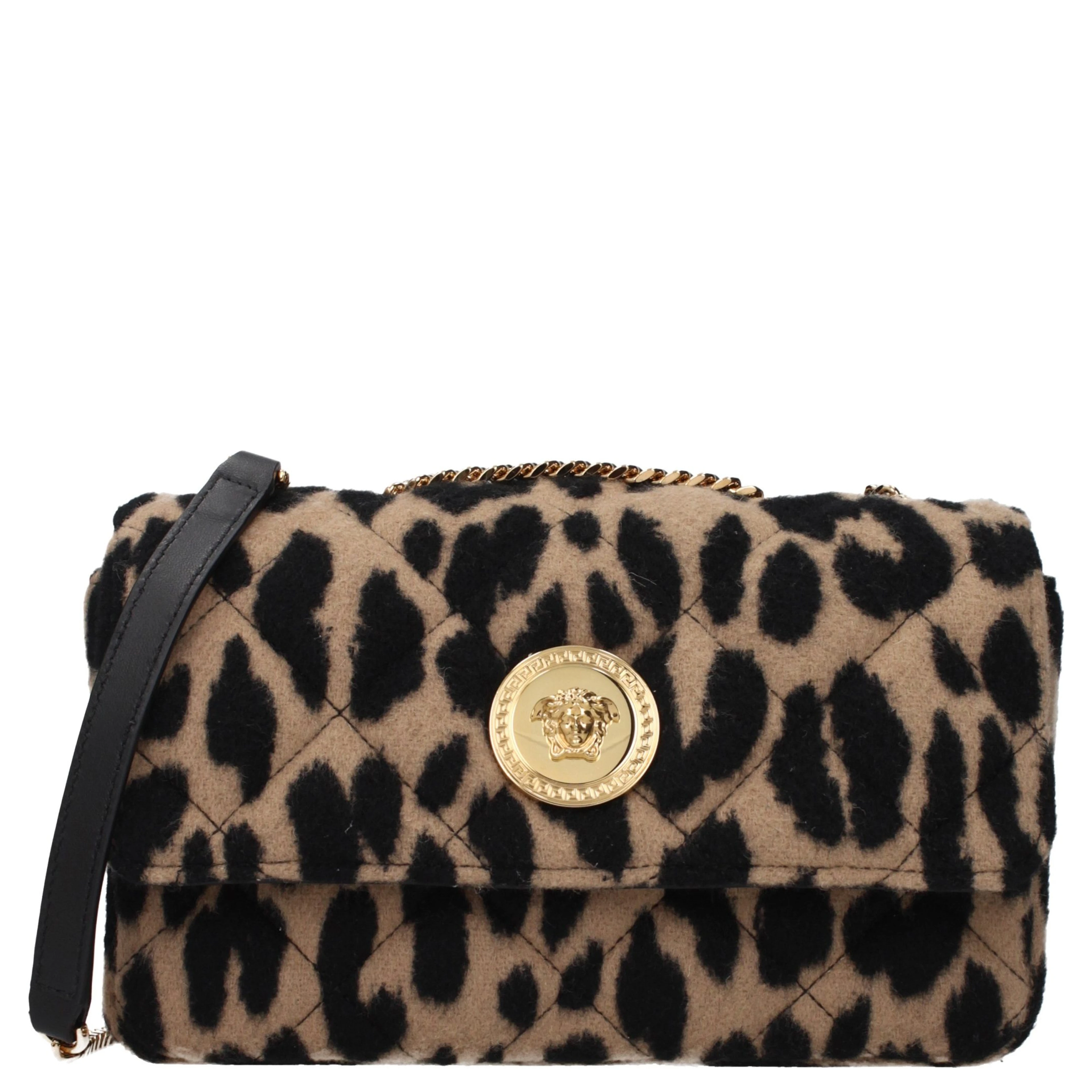 Brown Wool Shoulder Bag