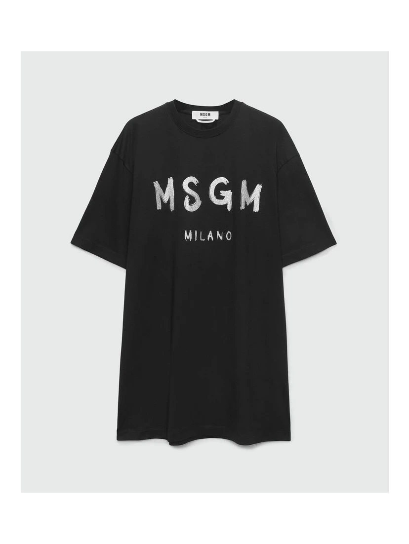 Black Cotton Casual Dress
