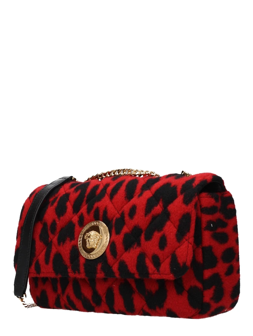 Red Wool Shoulder Bag