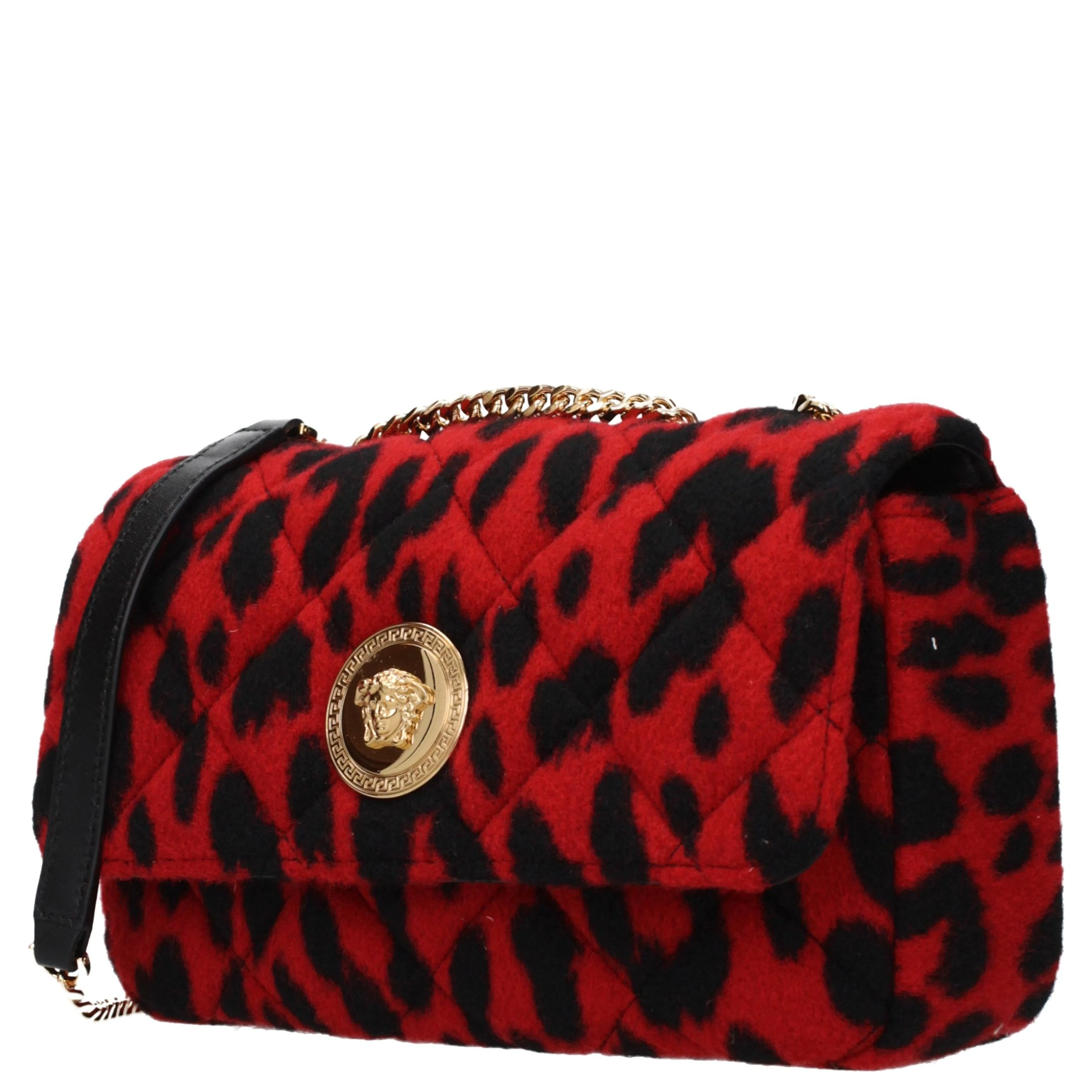 Red Wool Shoulder Bag