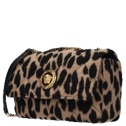 Brown Wool Shoulder Bag