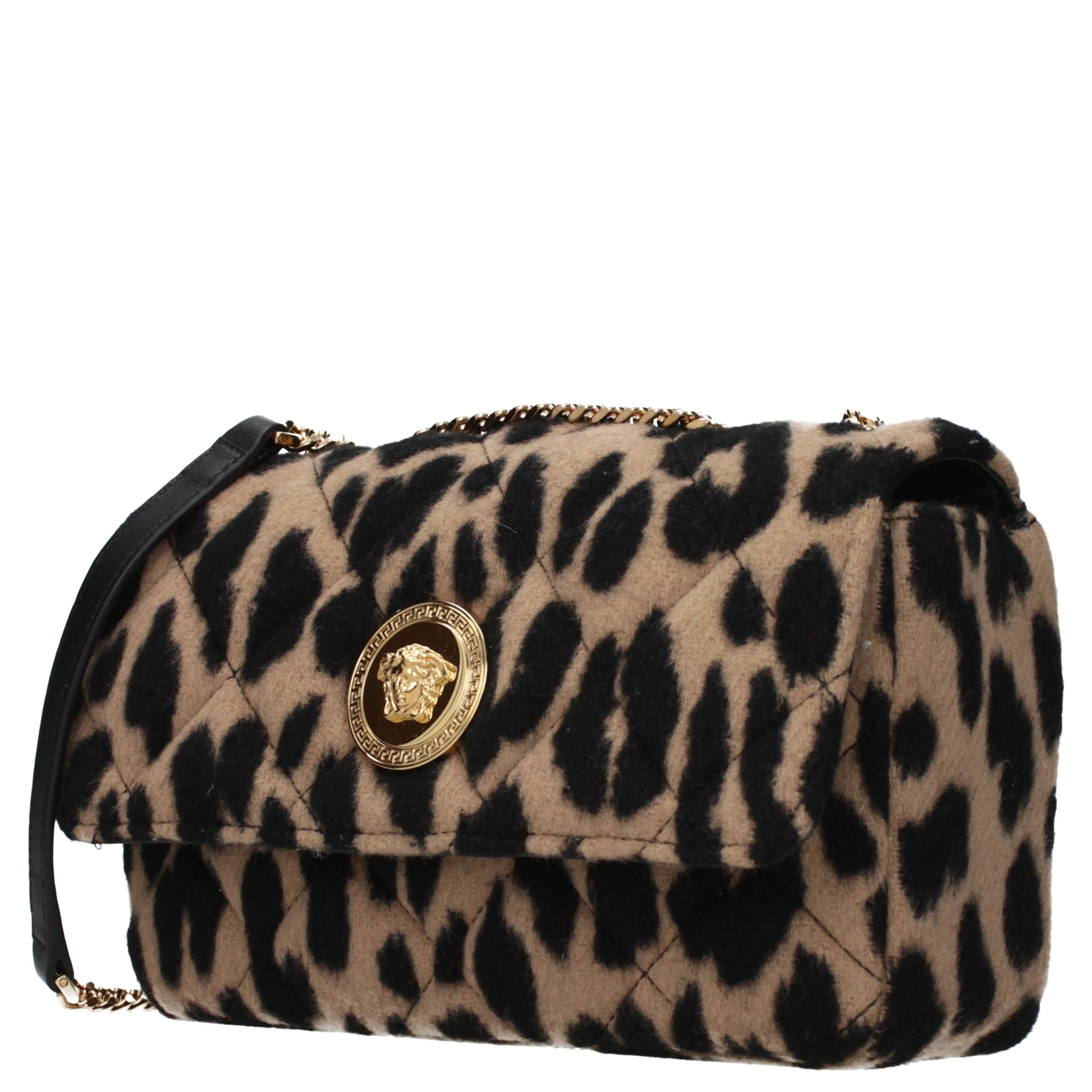 Brown Wool Shoulder Bag