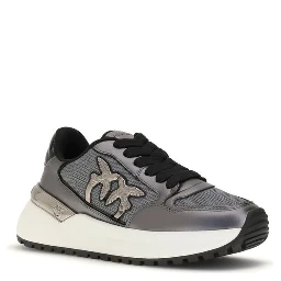Gray Calf Leather Bos Taurus Athletic Sneakers