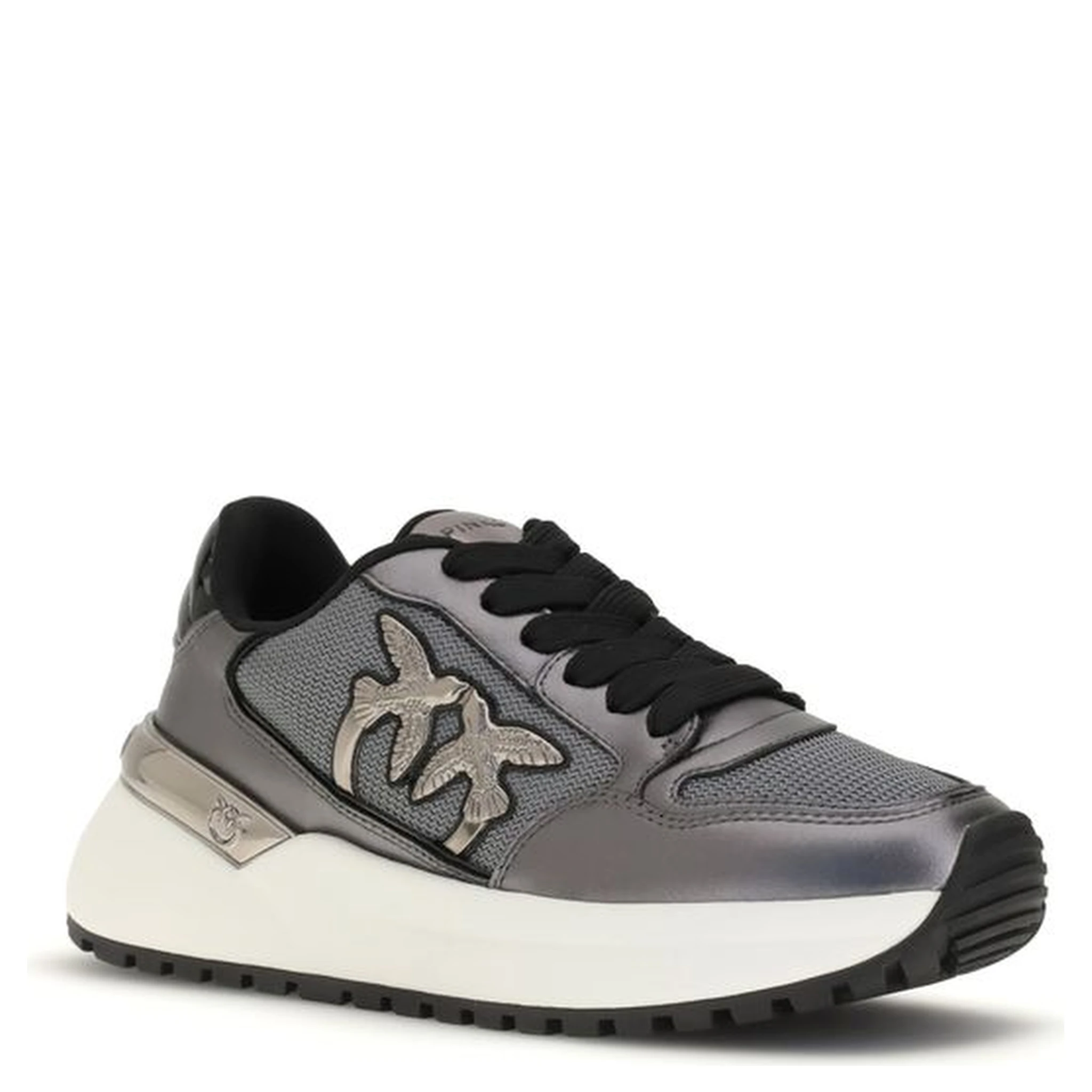 Gray Calf Leather Bos Taurus Athletic Sneakers