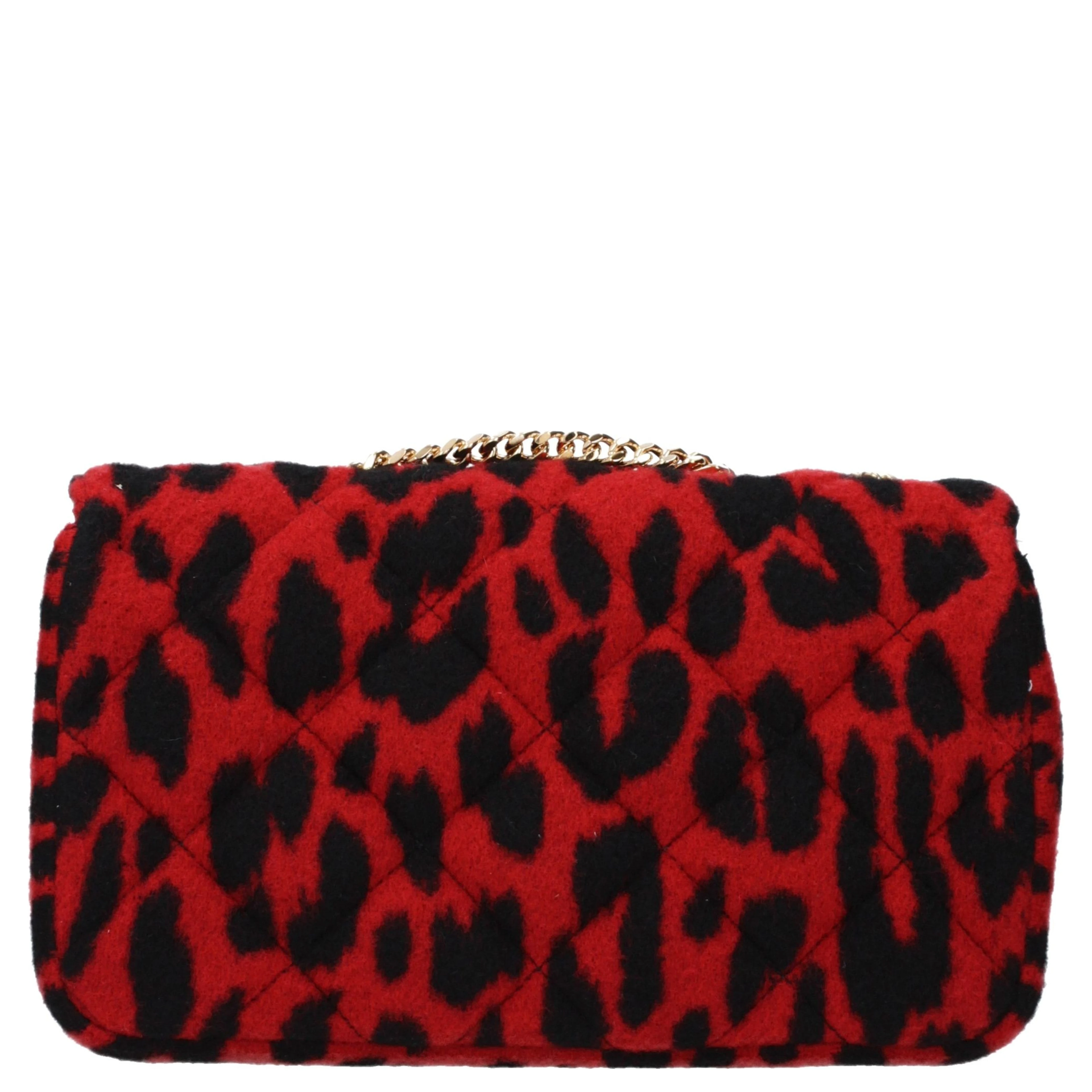 Red Wool Shoulder Bag