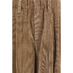 Brown Viscose Casual Pants
