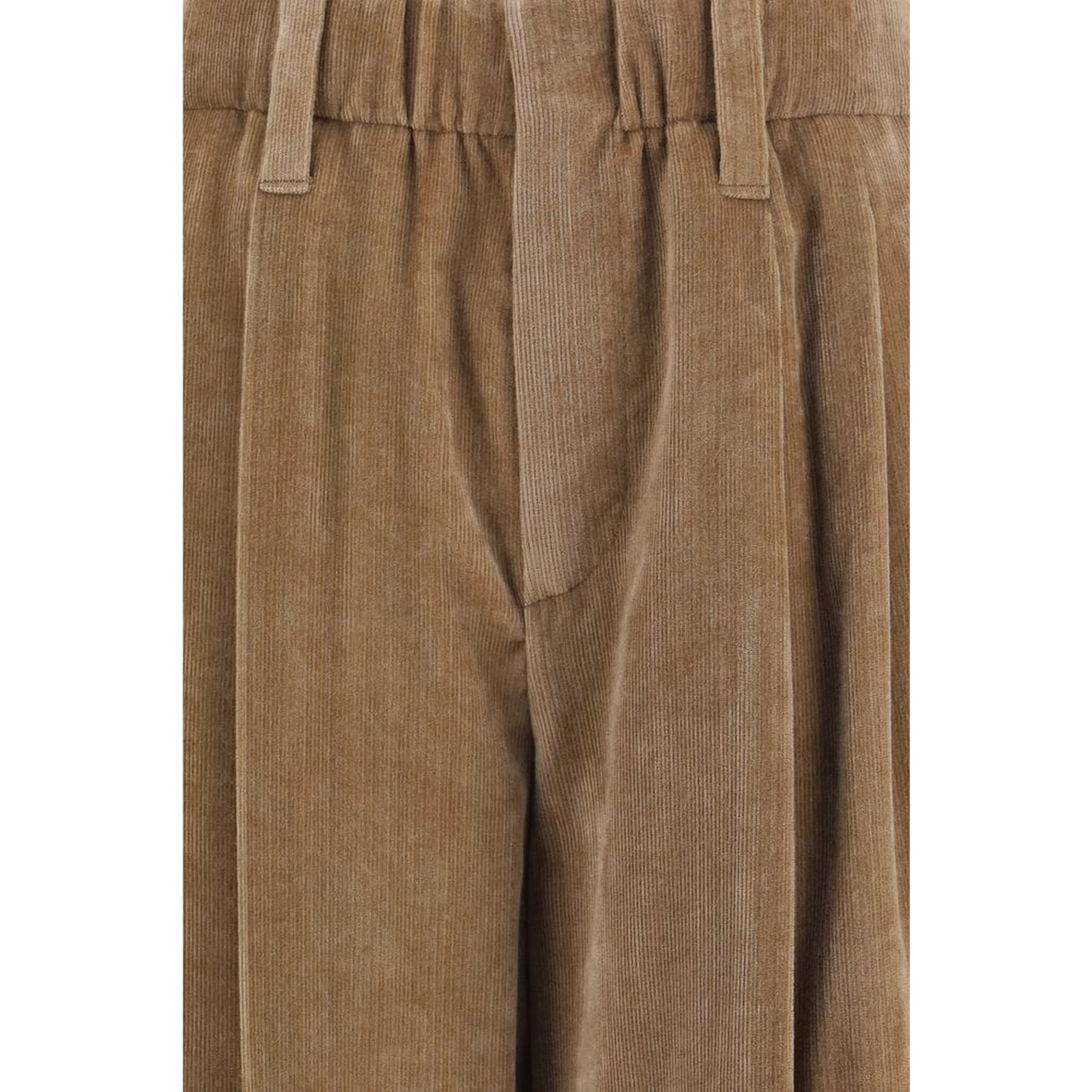 Brown Viscose Casual Pants