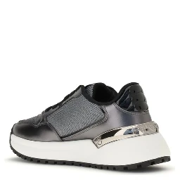 Gray Calf Leather Bos Taurus Athletic Sneakers