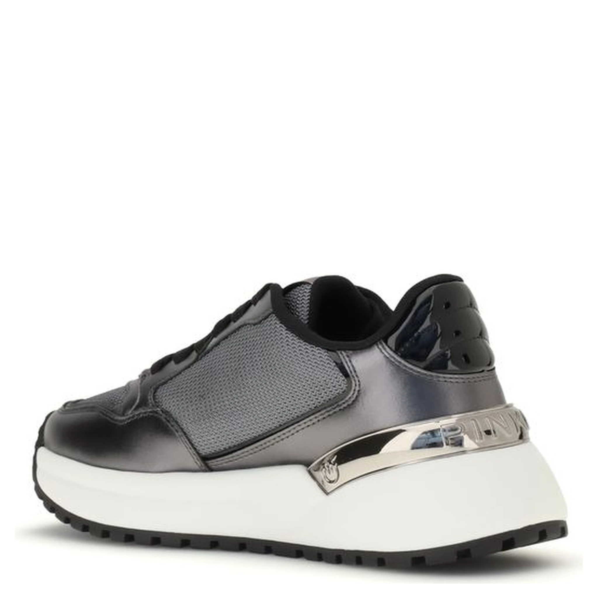 Gray Calf Leather Bos Taurus Athletic Sneakers