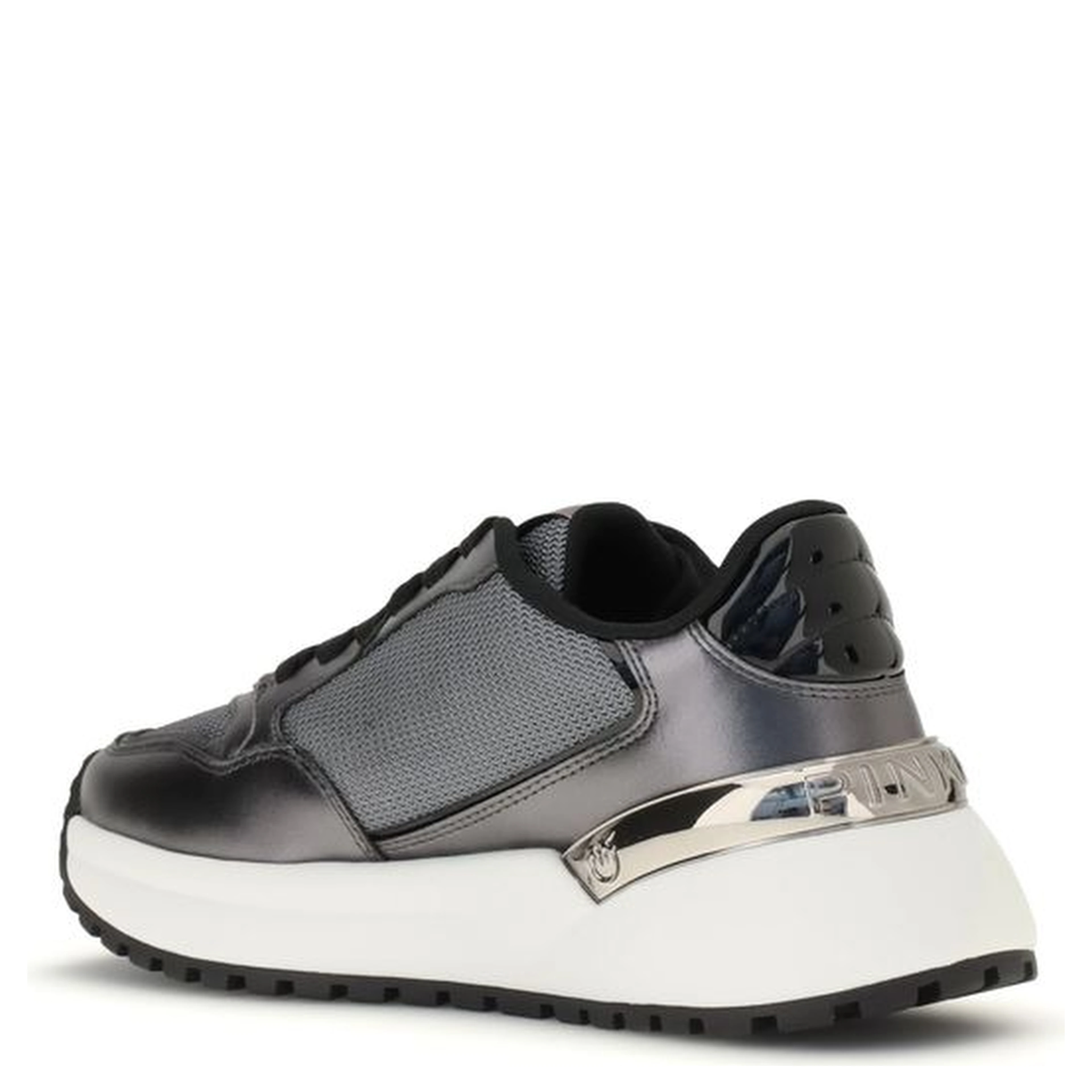 Gray Calf Leather Bos Taurus Athletic Sneakers