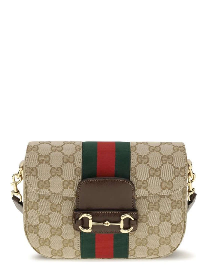 Beige Fabric Shoulder Bag