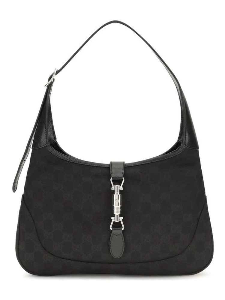 Black Fabric Shoulder Bag