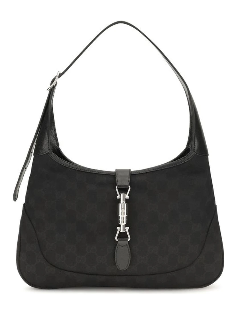 Black Fabric Shoulder Bag