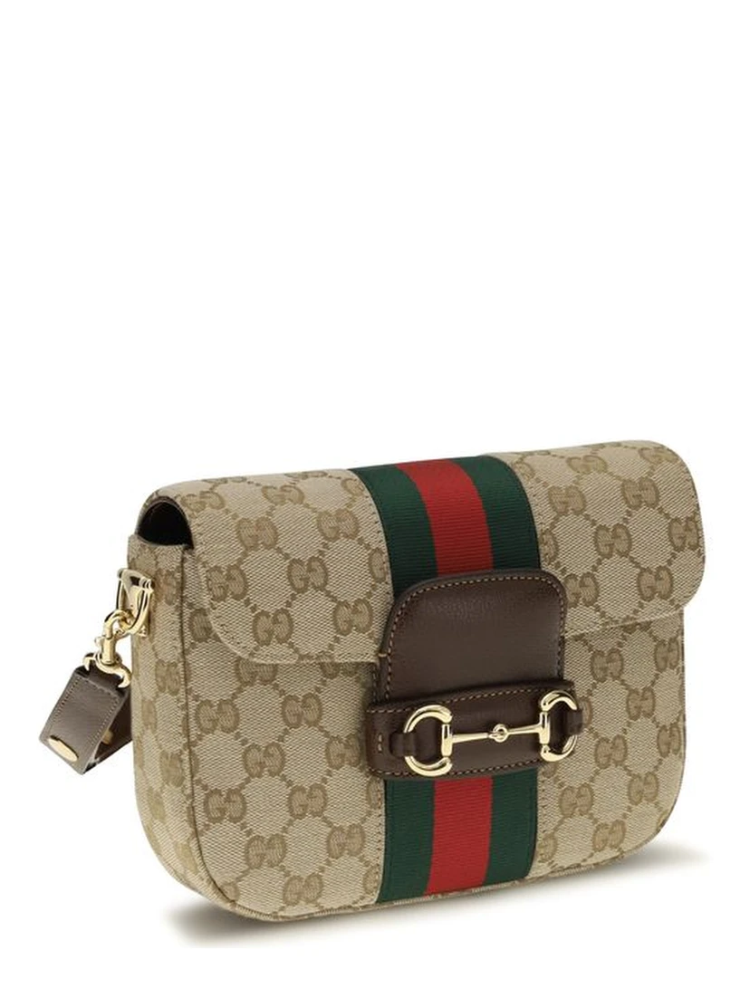 Beige Fabric Shoulder Bag
