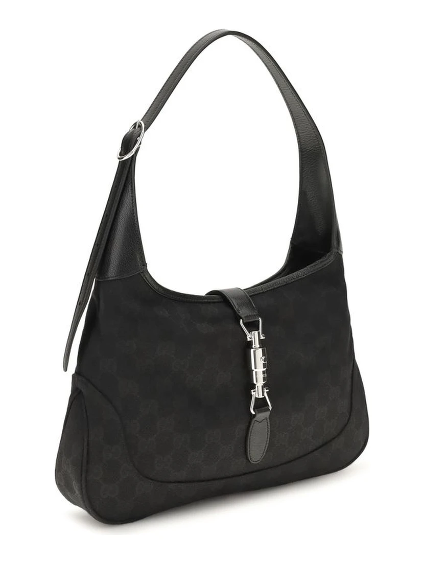 Black Fabric Shoulder Bag
