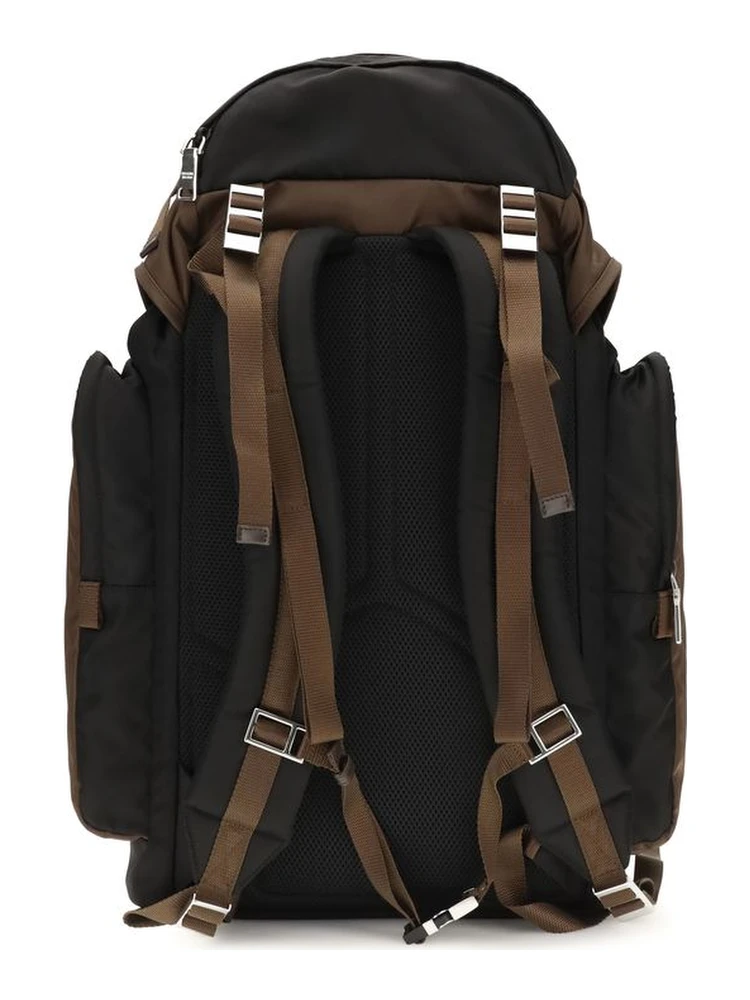 Brown Recycled Polyamide Backpack alternative