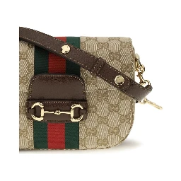 Beige Fabric Shoulder Bag