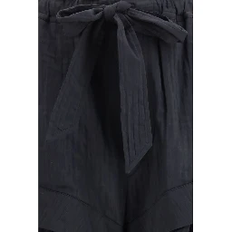 Black Viscose Bermuda Shorts