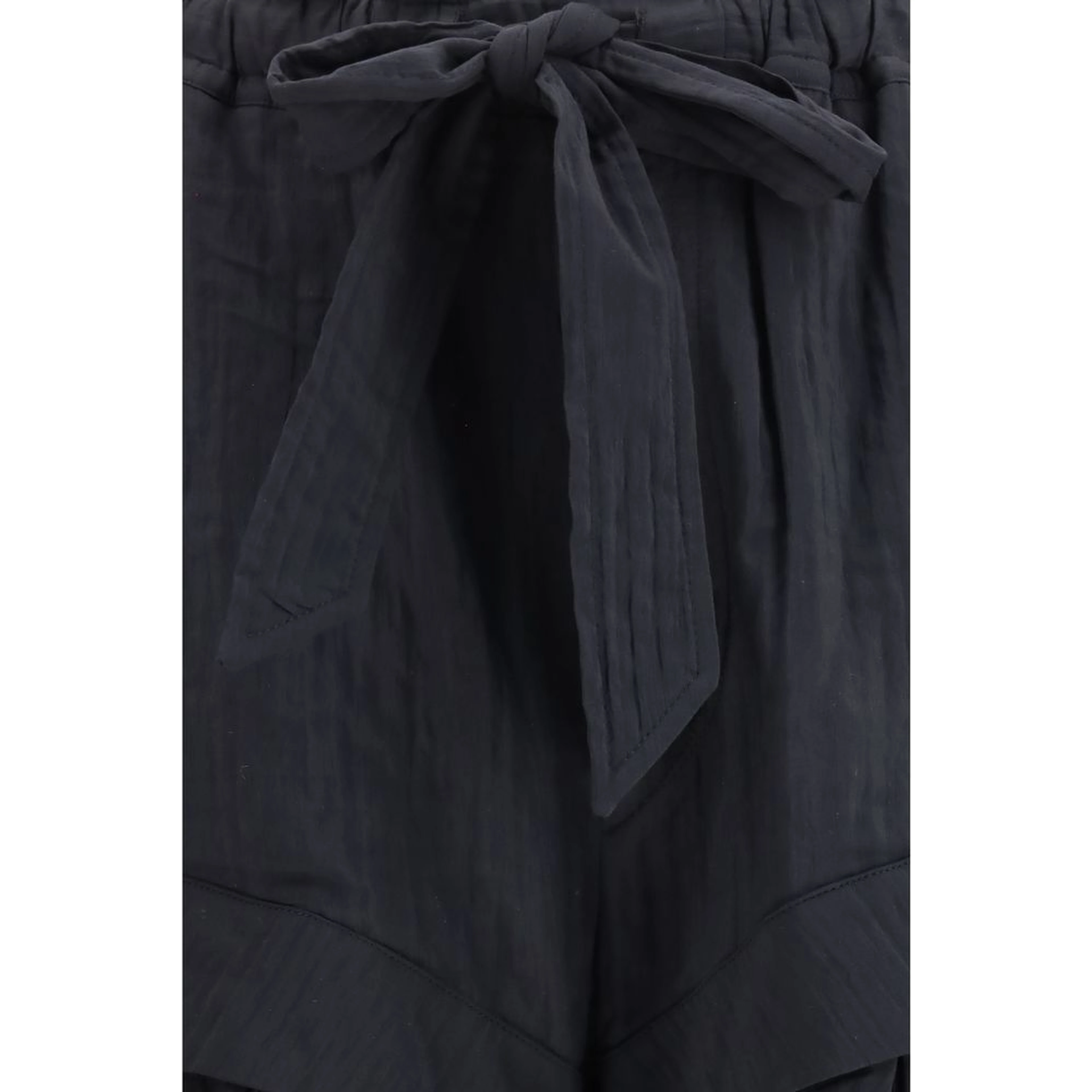 Black Viscose Bermuda Shorts