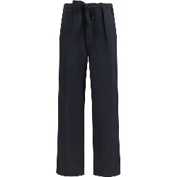 Black Viscose Casual Pants