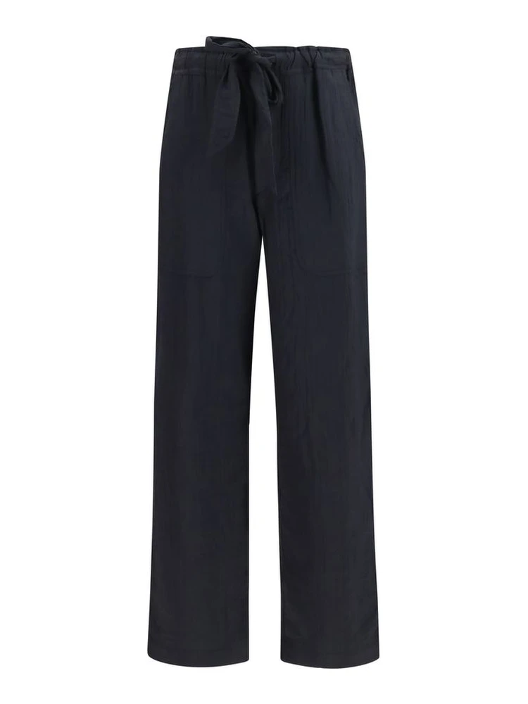 Black Viscose Casual Pants