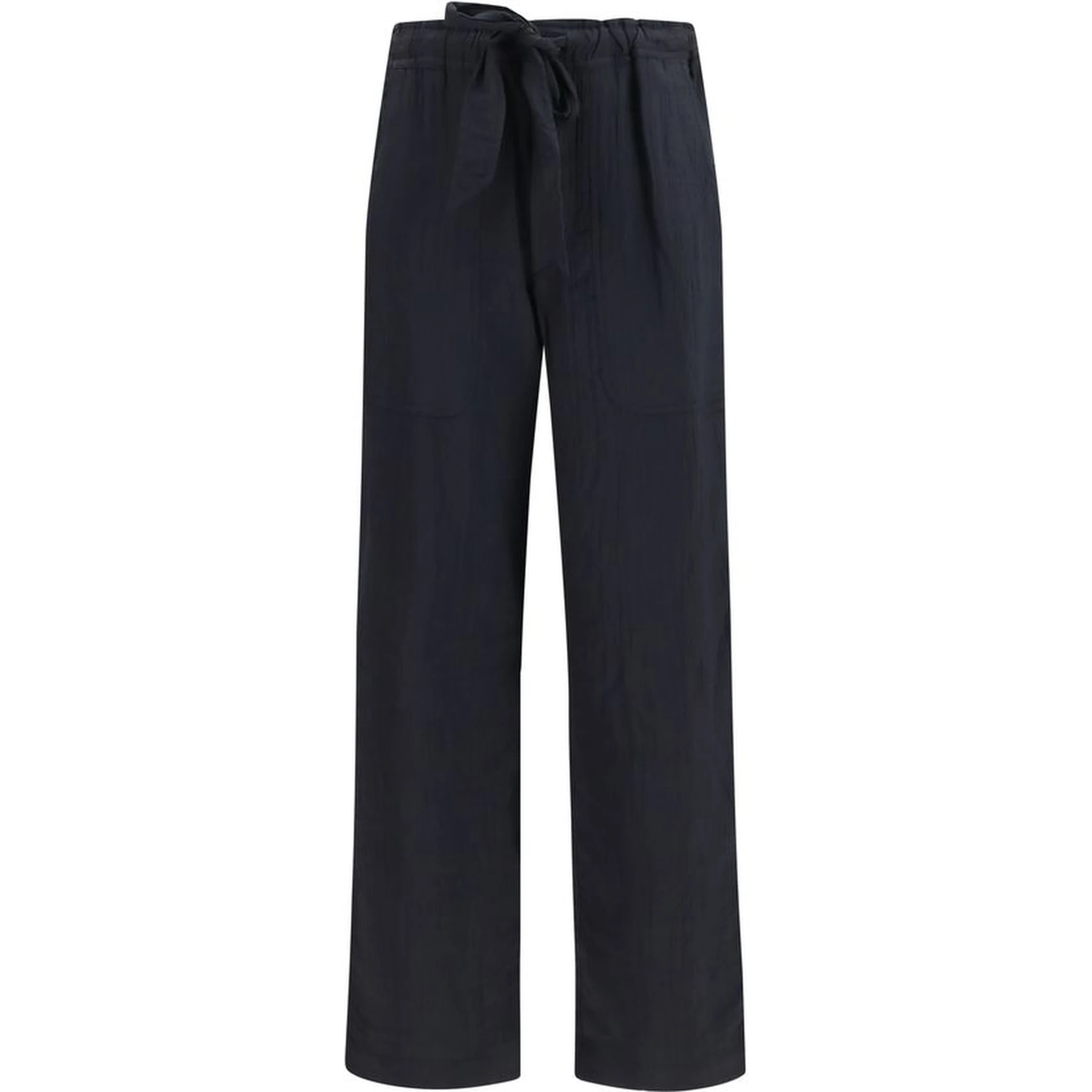 Black Viscose Casual Pants