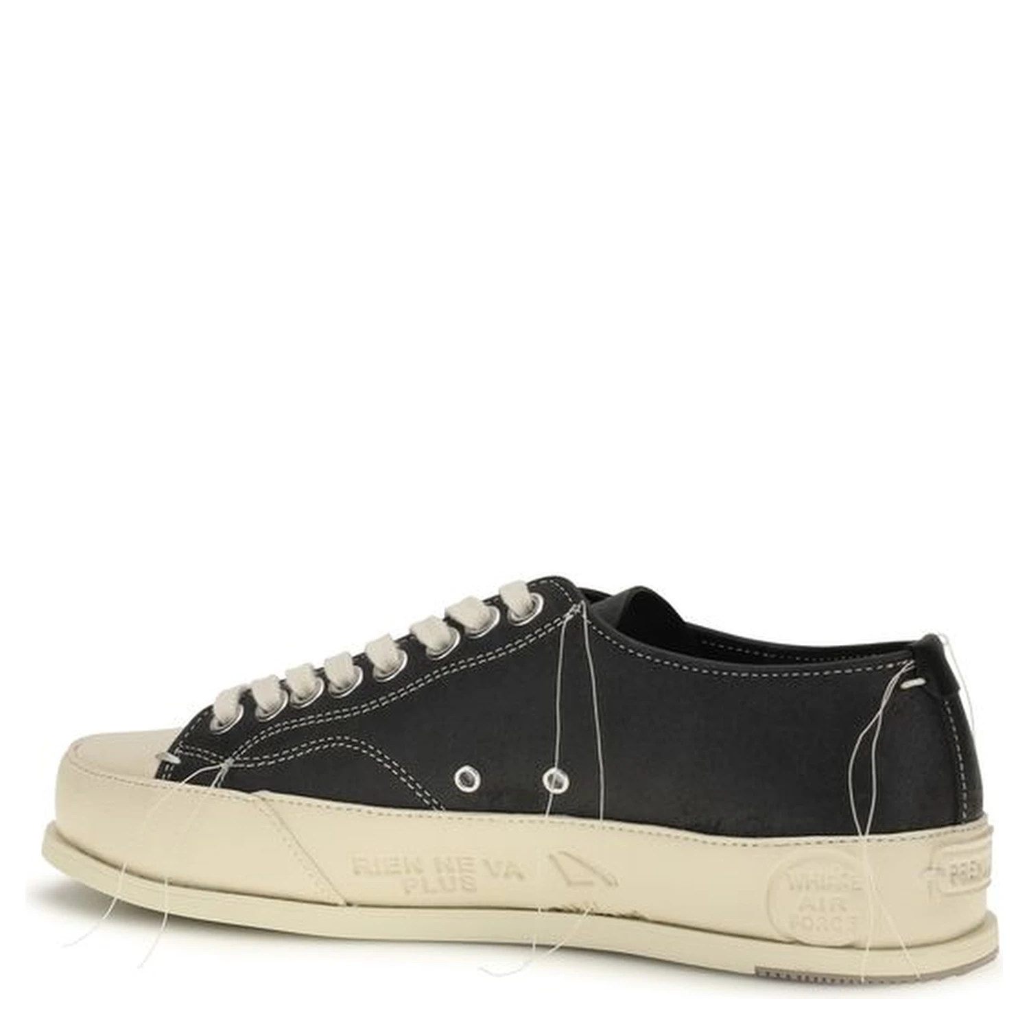 Black Calf Leather Bos Taurus Low Top Sneakers