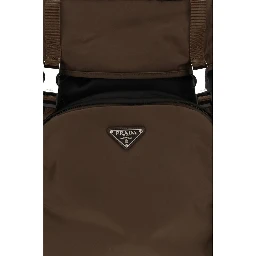 Brown Recycled Polyamide Backpack