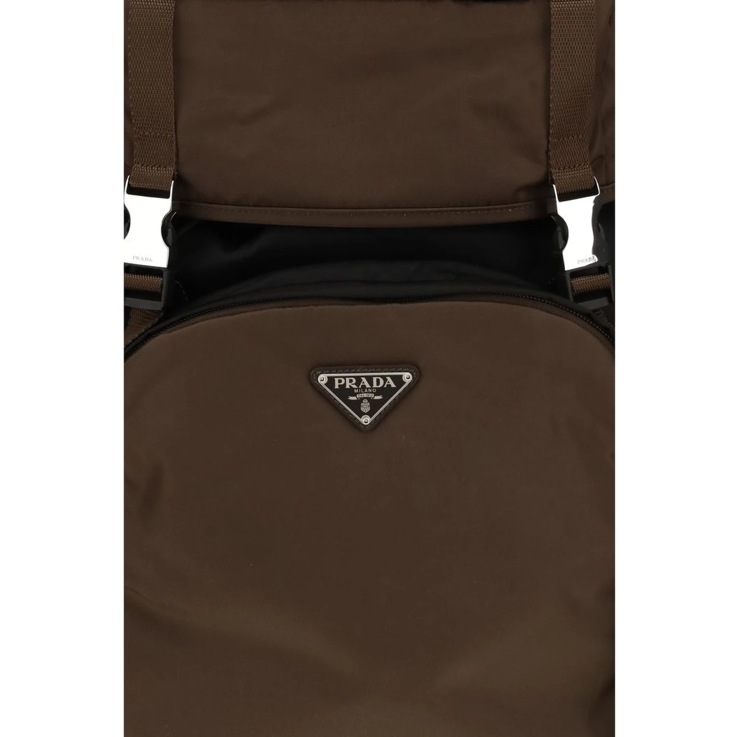 Brown Recycled Polyamide Backpack