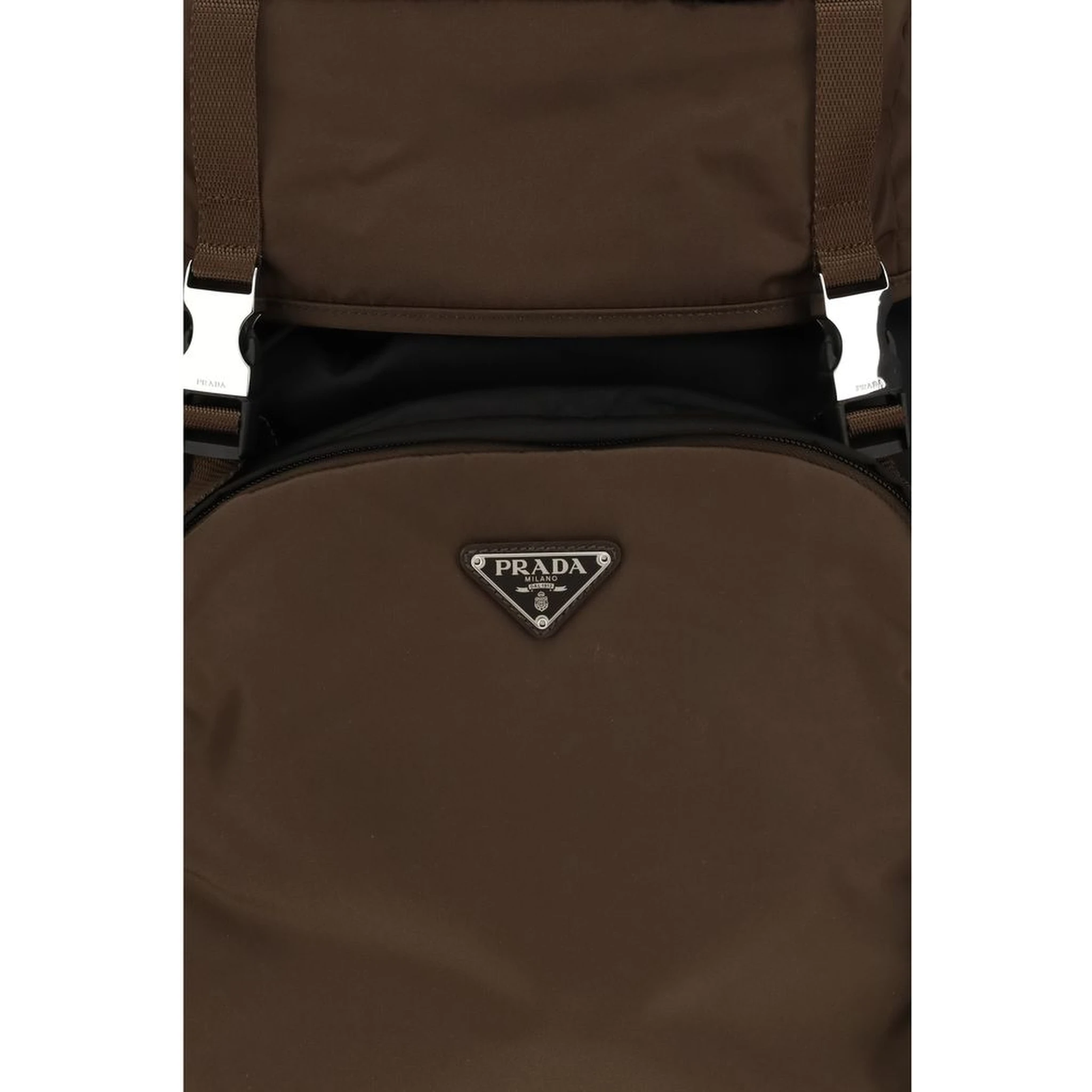 Brown Recycled Polyamide Backpack