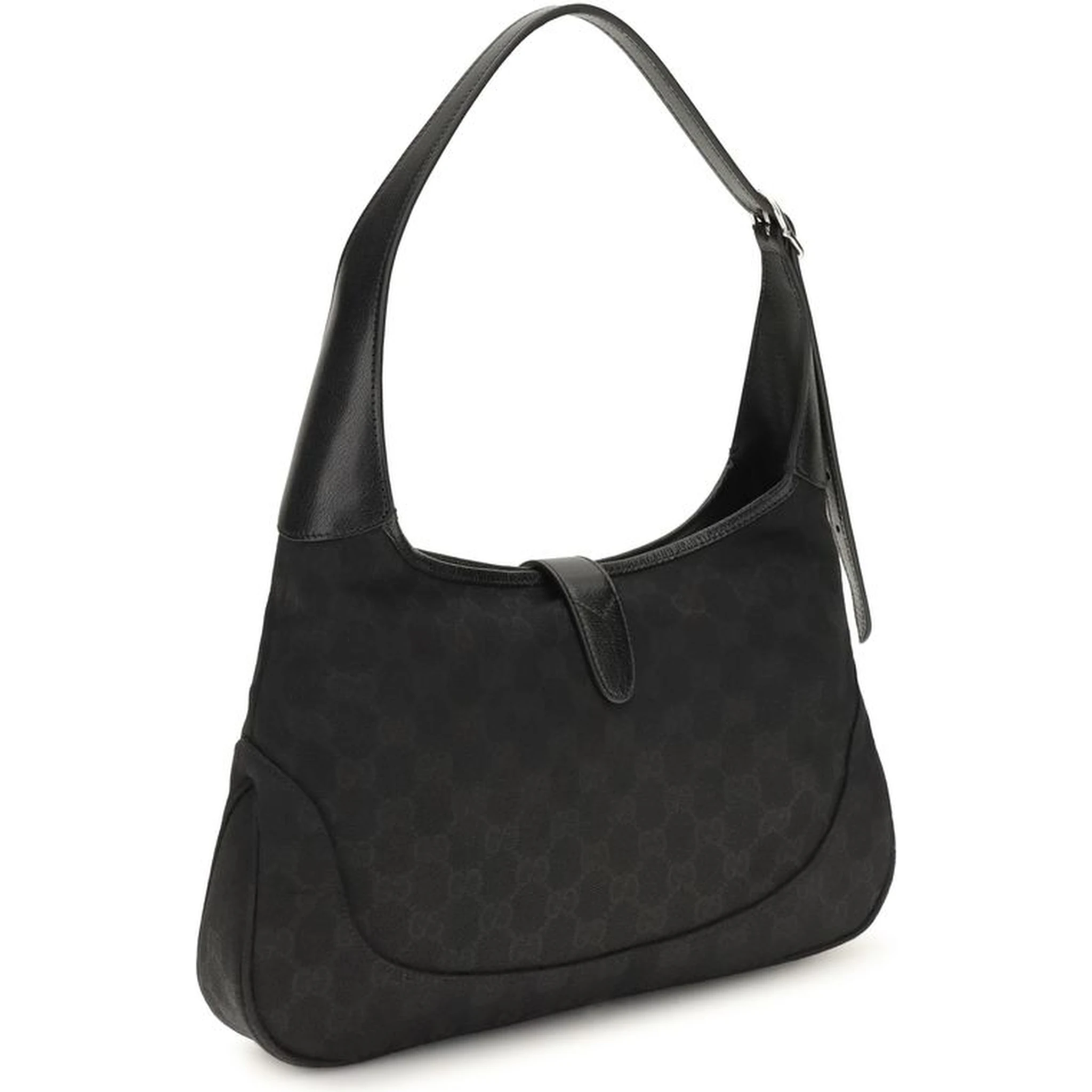 Black Fabric Shoulder Bag