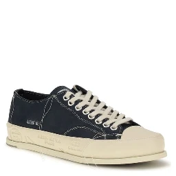 Blue Calf Leather Bos Taurus Low Top Sneakers