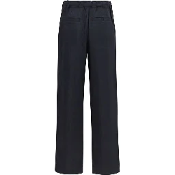 Black Viscose Casual Pants