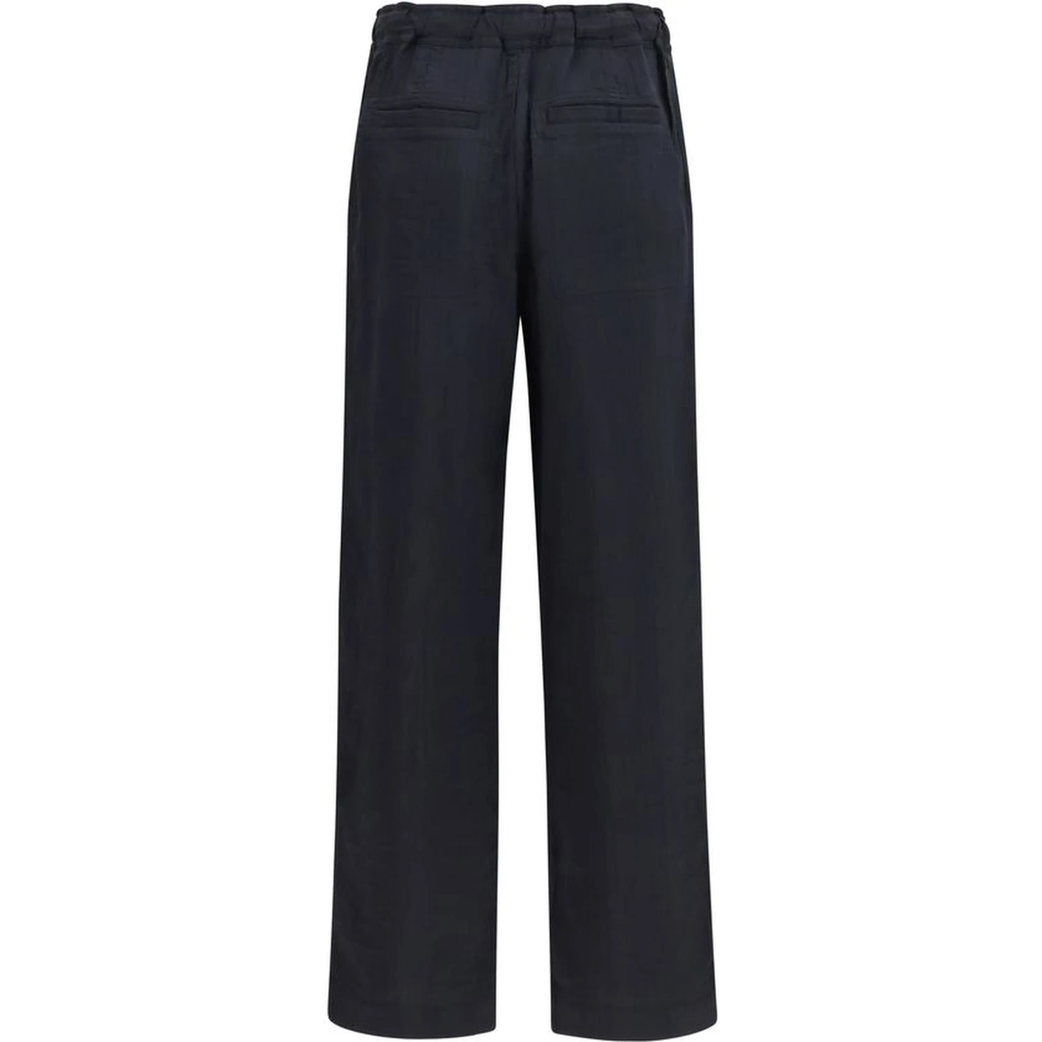 Black Viscose Casual Pants
