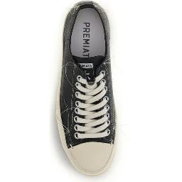 Black Calf Leather Bos Taurus Low Top Sneakers