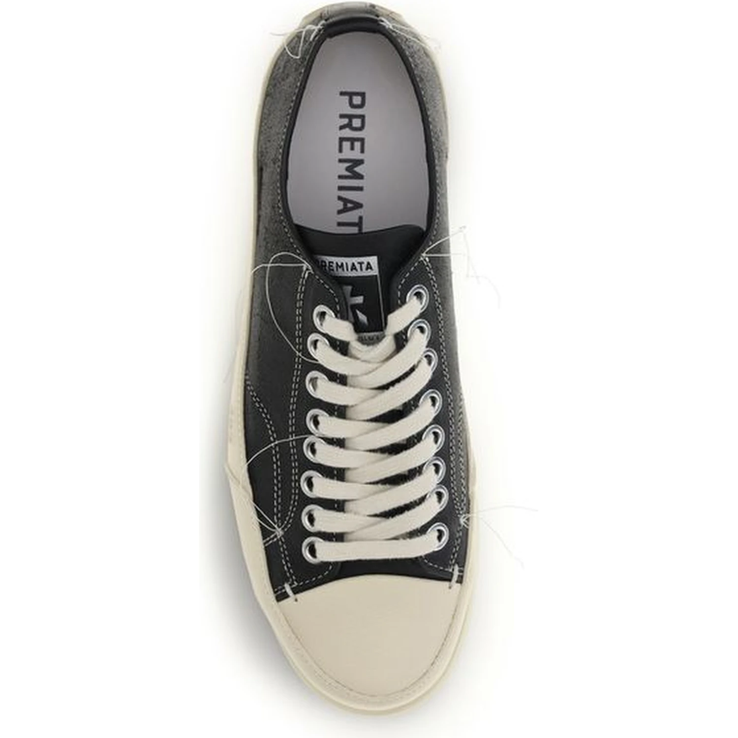 Black Calf Leather Bos Taurus Low Top Sneakers