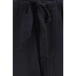 Black Viscose Casual Pants