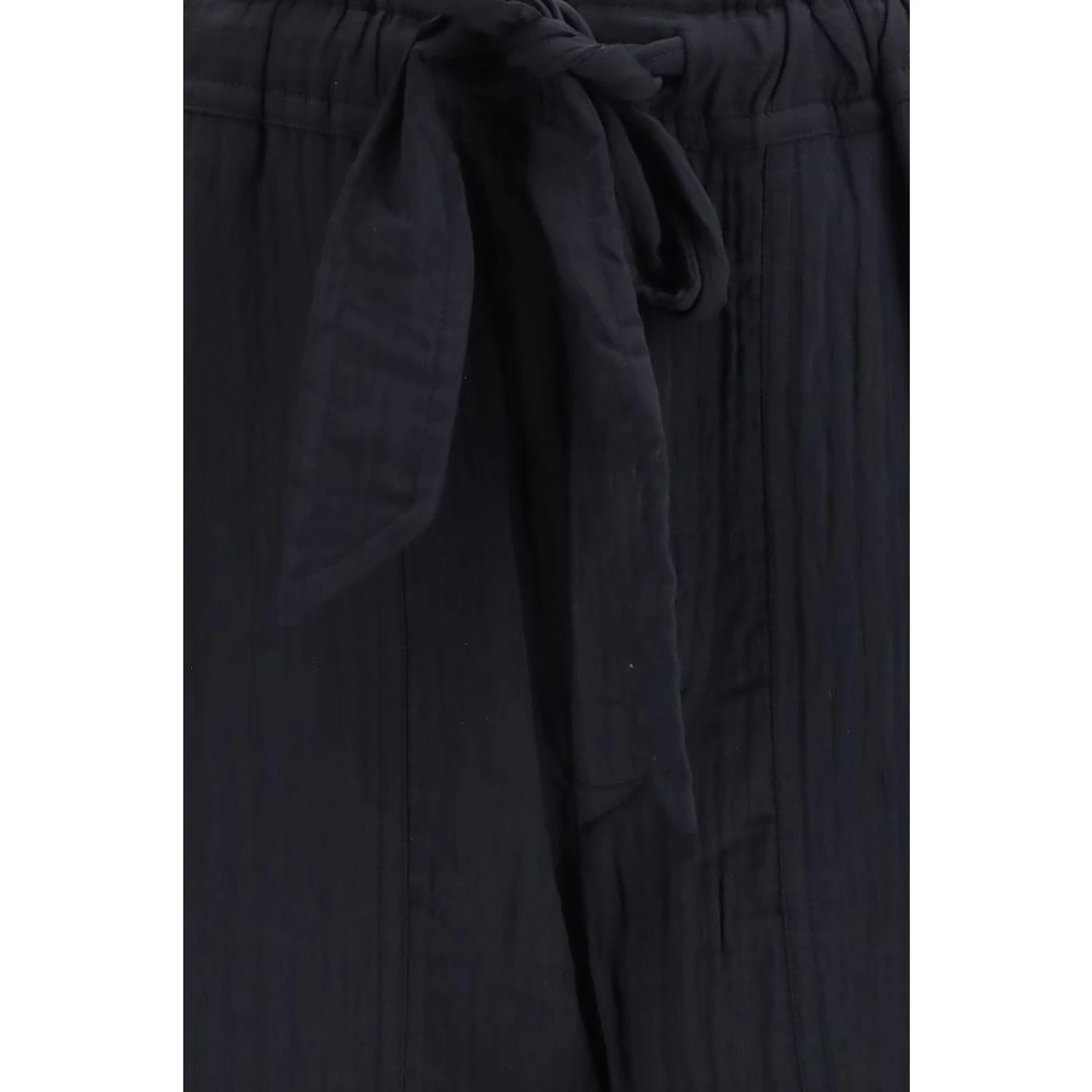 Black Viscose Casual Pants