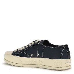 Blue Calf Leather Bos Taurus Low Top Sneakers