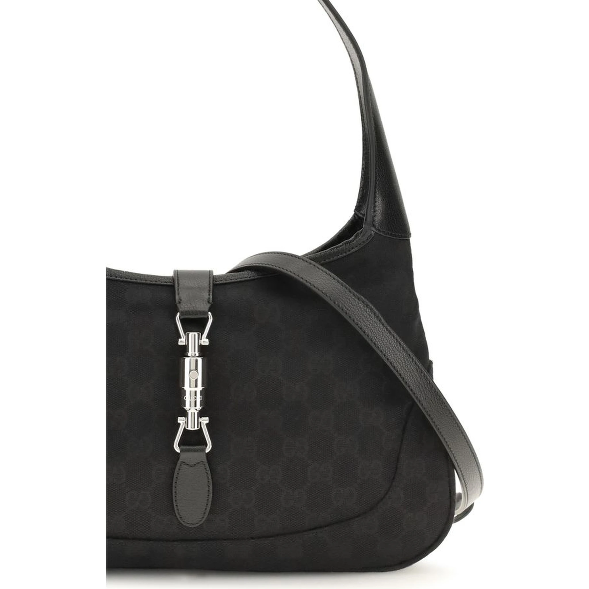 Black Fabric Shoulder Bag