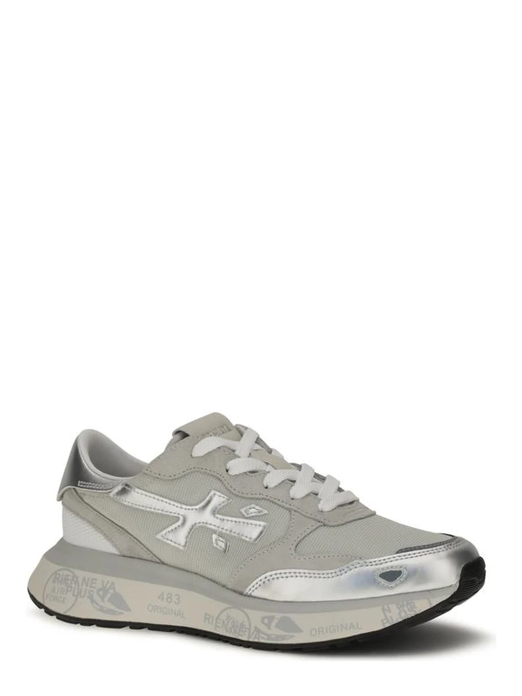 Silver Nylon Athletic Sneakers alternative