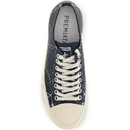 Blue Calf Leather Bos Taurus Low Top Sneakers