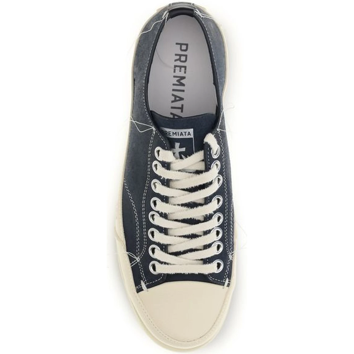 Blue Calf Leather Bos Taurus Low Top Sneakers