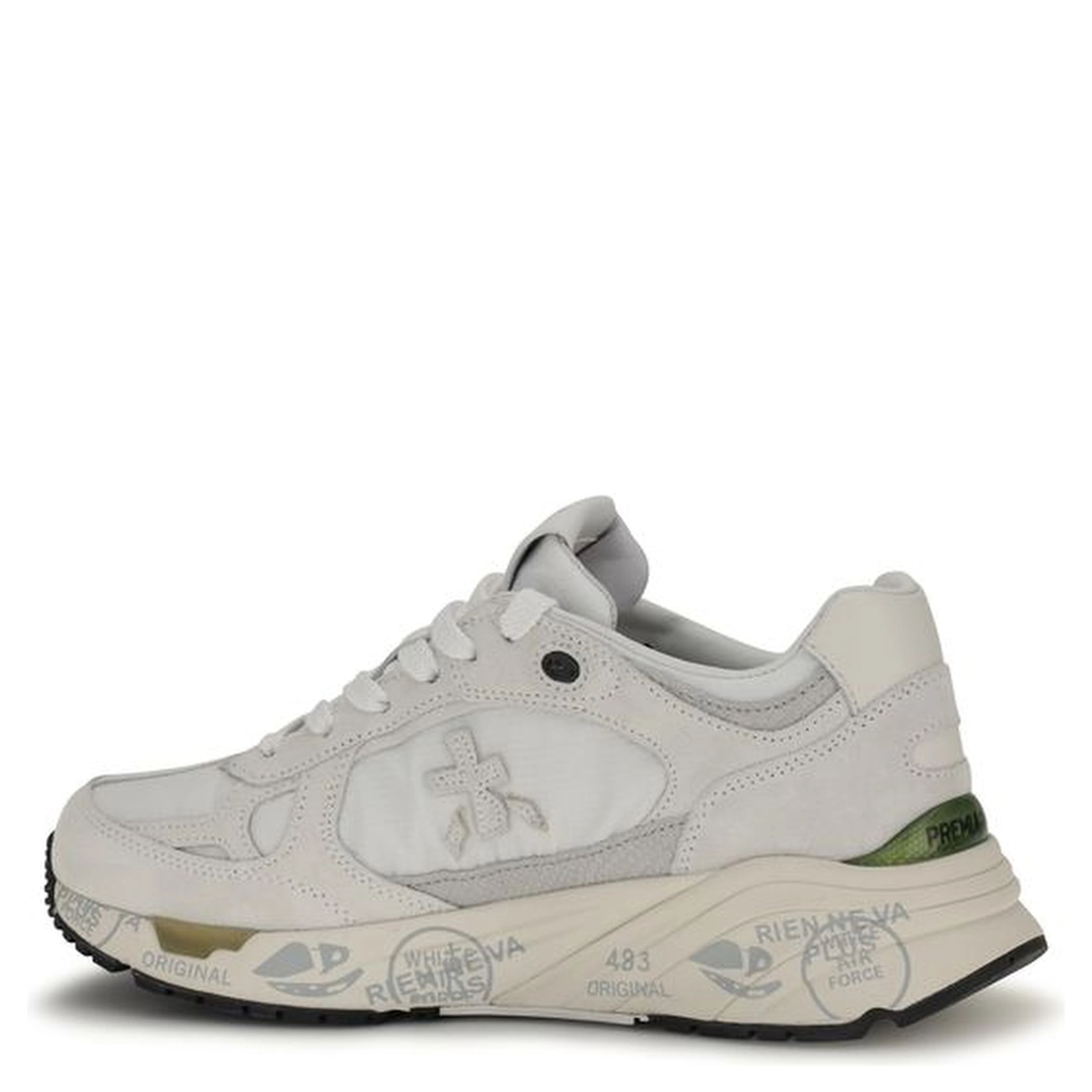 White Polyamide Chunky Sneakers