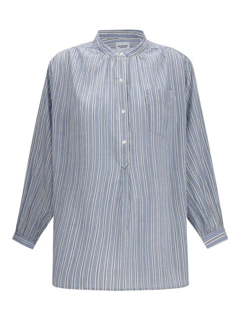 Blue Cotton Blouse